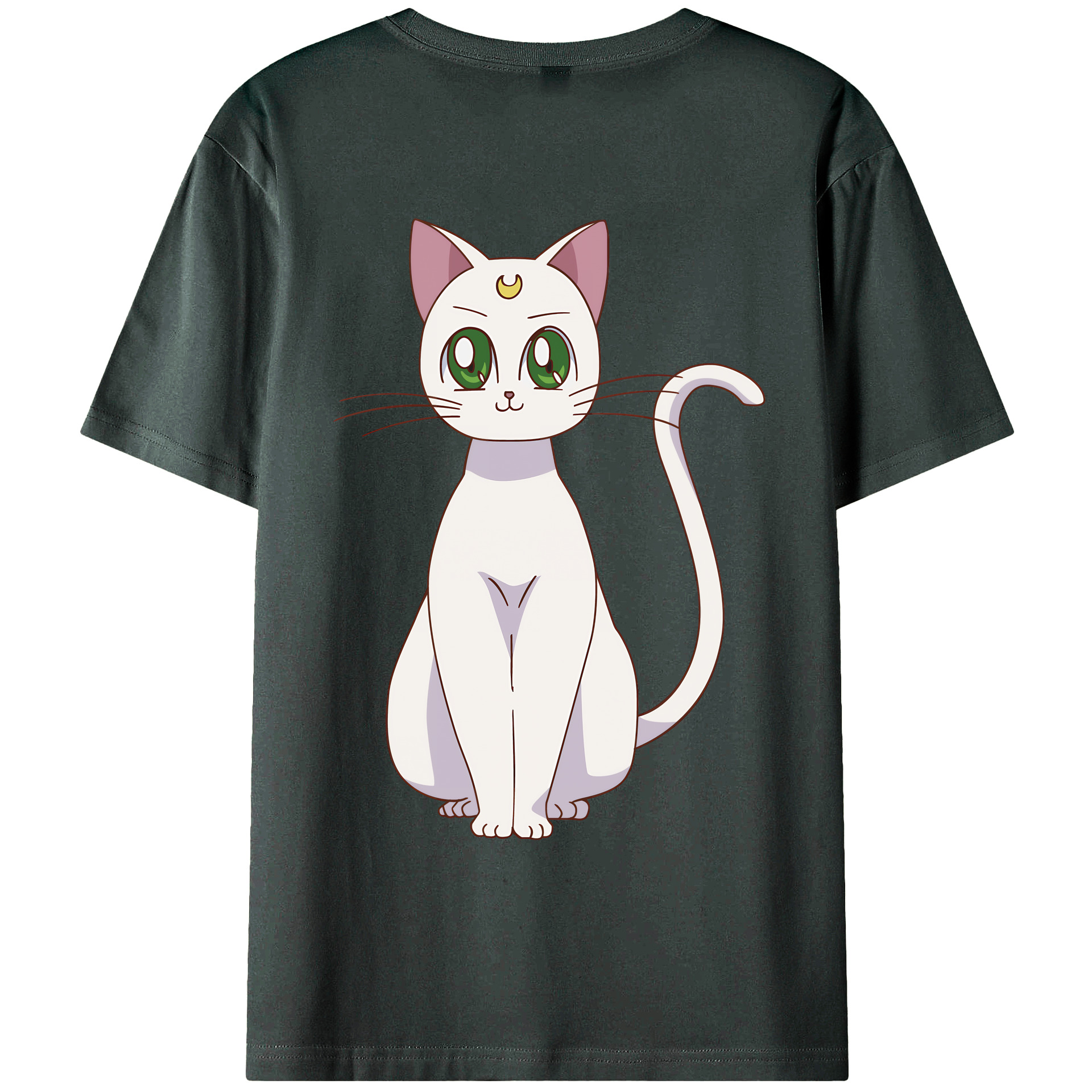 （画像用） 美少女戦士セーラームーン Sailor Moon 綿100％ メンズ半袖Tシャツ（バックプリント） 通気性